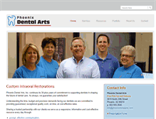 Tablet Screenshot of phoenixdentalarts.com